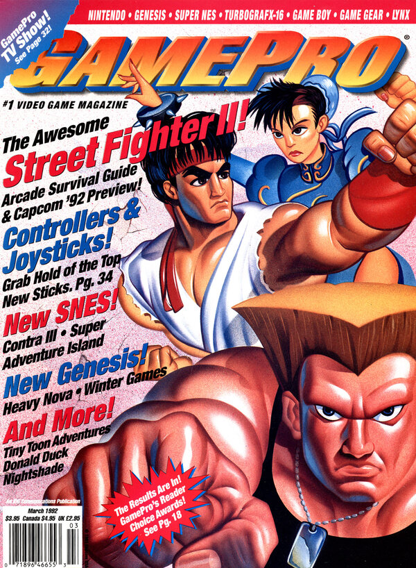 GamePro 032 (Mar 1992) Street Fighter II cover